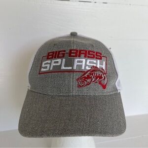 Big Bass Splash Logo Snapback Gray and Maroon Mesh Back Embroidered Men’s OS